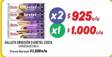 Costa - Galleta Obsésón O Gretel