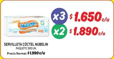 Nubelin - Servilleta Coctel