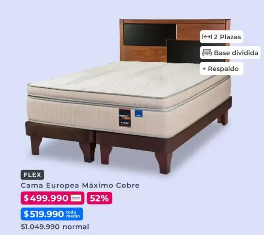 Flex - Cama Europea Máximo Cobre