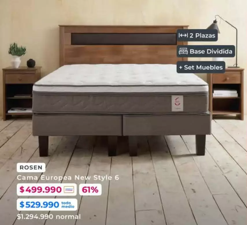 Rosen - Cama Europea New Styla 6