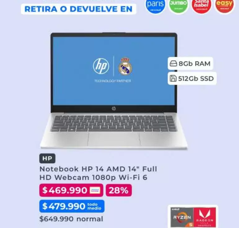 HP - Notebook 14md 14" Full Hd Webcam 1080p Wi-Fi 6