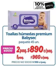 Babysec - Toallas Húmedas Premium