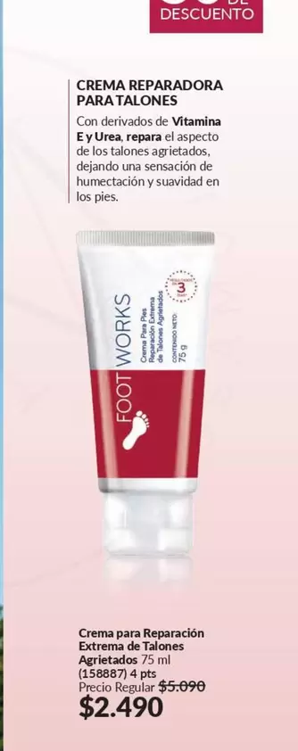 Foot Works - Crema Para Reparadora Para Talones