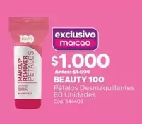 Beauty 100 - Petalos Desmaquillantes
