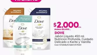 Dove - Jabón Líquido 450 Ml