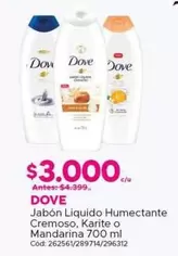 Dove - Jabon Liquido Humectante Cremoso