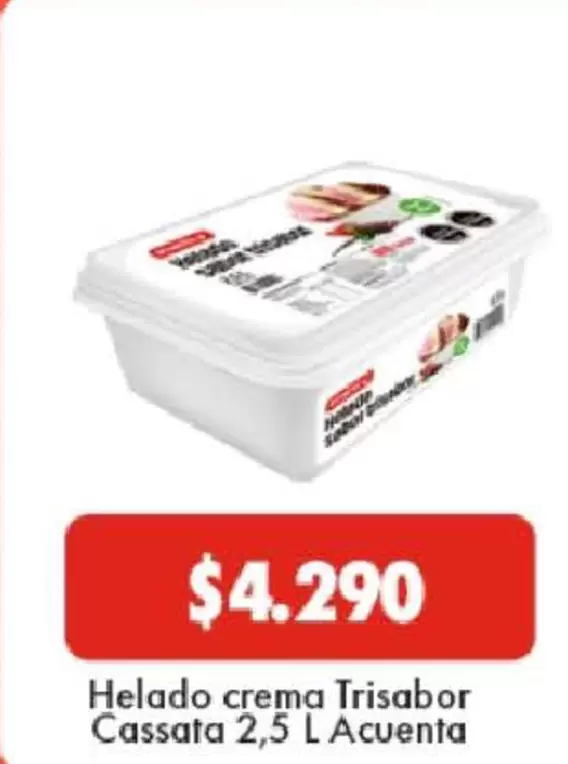 acuenta - Helado Crema Trisabor Cassata