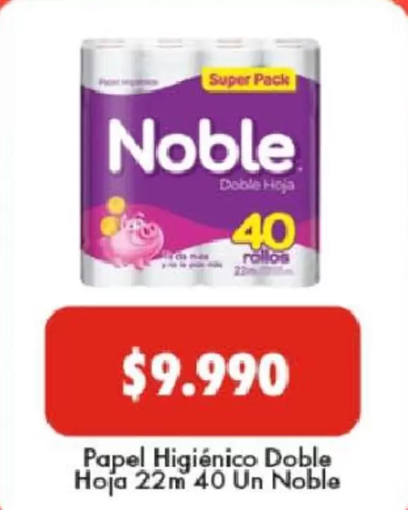 Noble - Papel Higiênico Hoja 22m 40 Un
