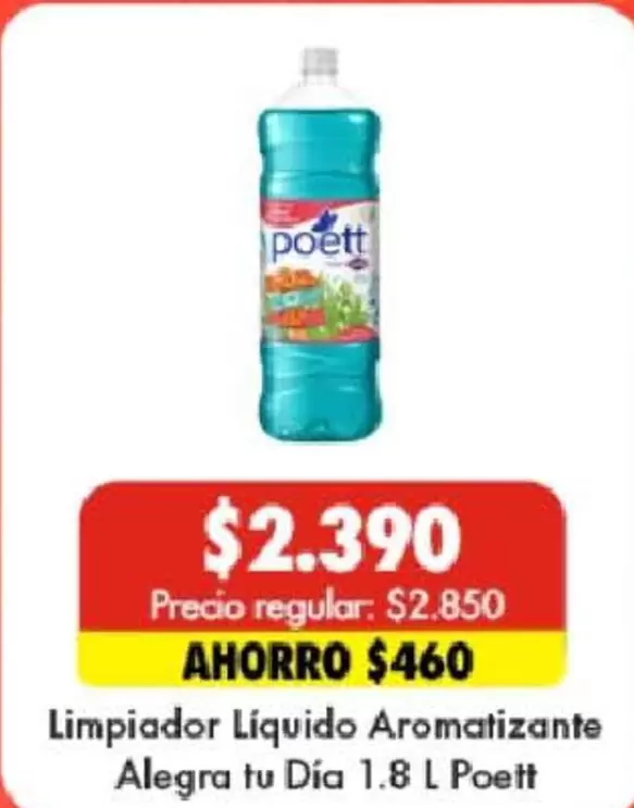 Poett - Limpiador Liquido Aromatizante Alegra Tu Dia 1.8l
