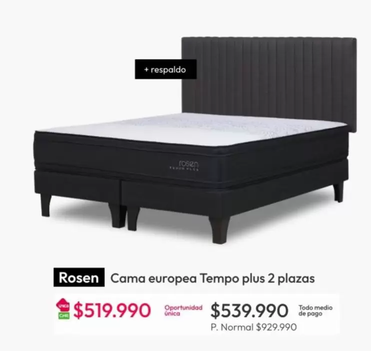 Rosen - Cama Europea Tempo Plus 2 Plazas