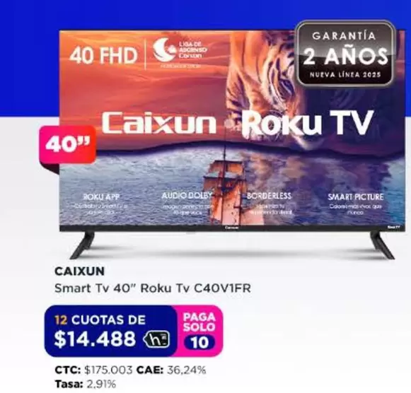 Roku - Smart Tv 40"  Tv C40V15R