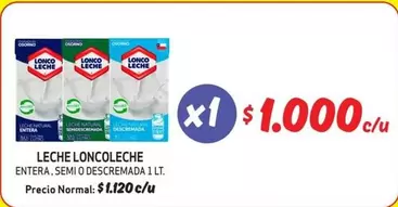 Lonco Leche - Leche Entera, Semi O Descremada