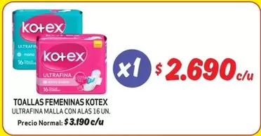 Kotex - Toallas Femeninas