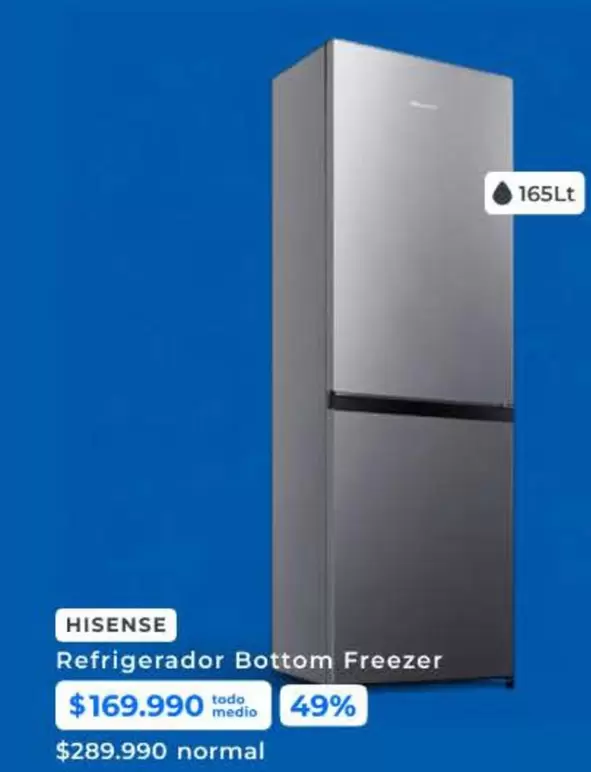 Hisense - Refrigerador Bottom Freezer