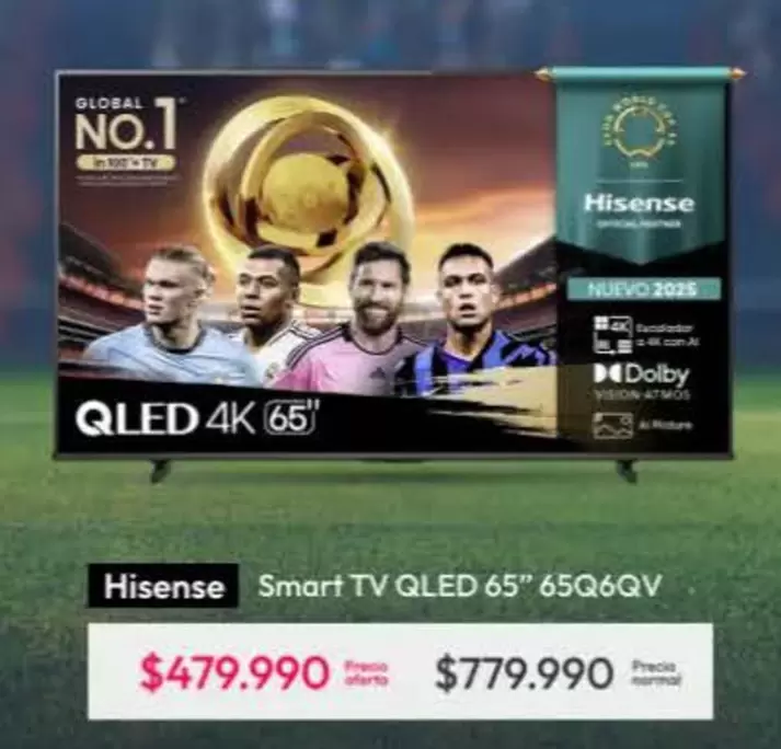 Hisense - Smart Tv Qled 65" 65q6qv