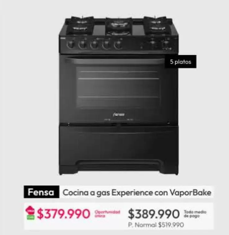 Fensa - Cocina A Gas Experience Con VaporBake