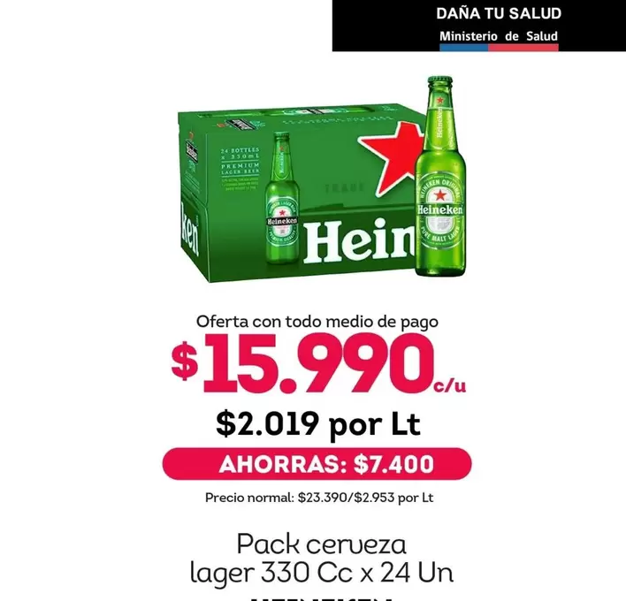 Heineken - Pack Cerveza Lager 330 Cc