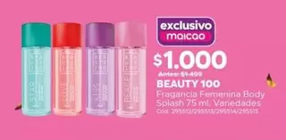 Beauty 100 - Fragancia Femenina Body Splash