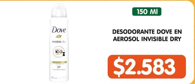 Dove - Desodorante En Aerosol Invisible Dry