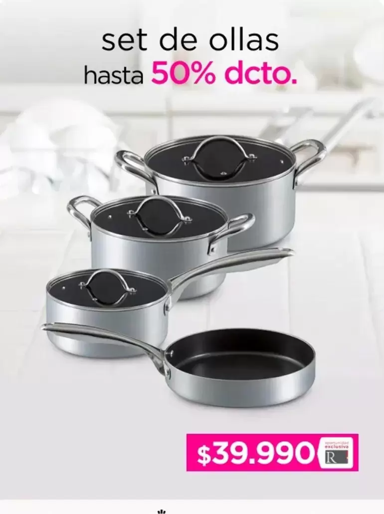 Set De Ollas Hasta 50% Dcto.