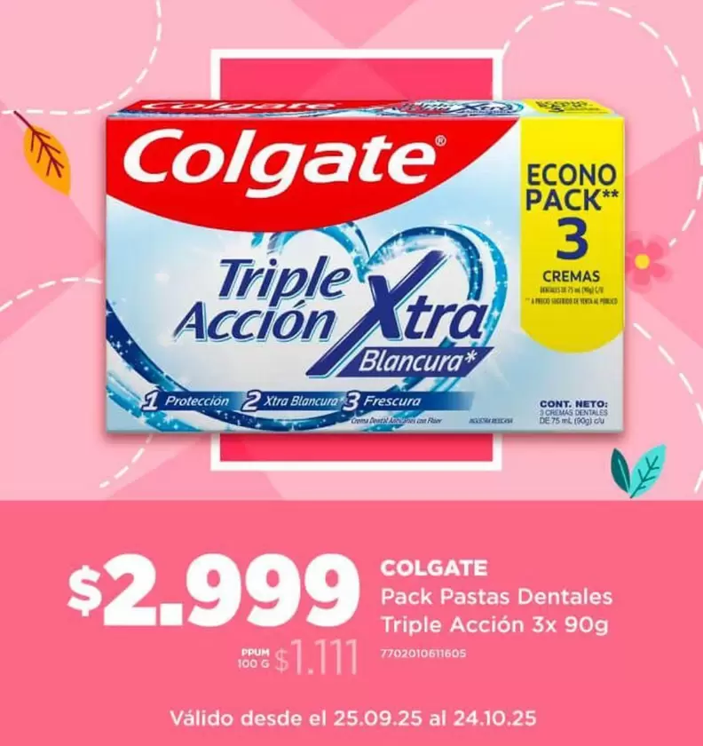 Colgate - Pack Pastas Dentales Triple Accion