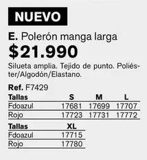 Poleron Manga Larga