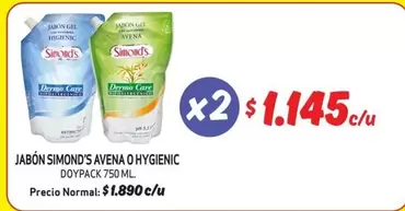 Simond's - Jabon Avena O Hygienic Doypack