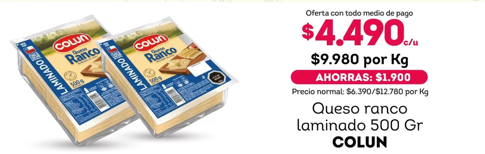 Colun - Queso Rana Laminado