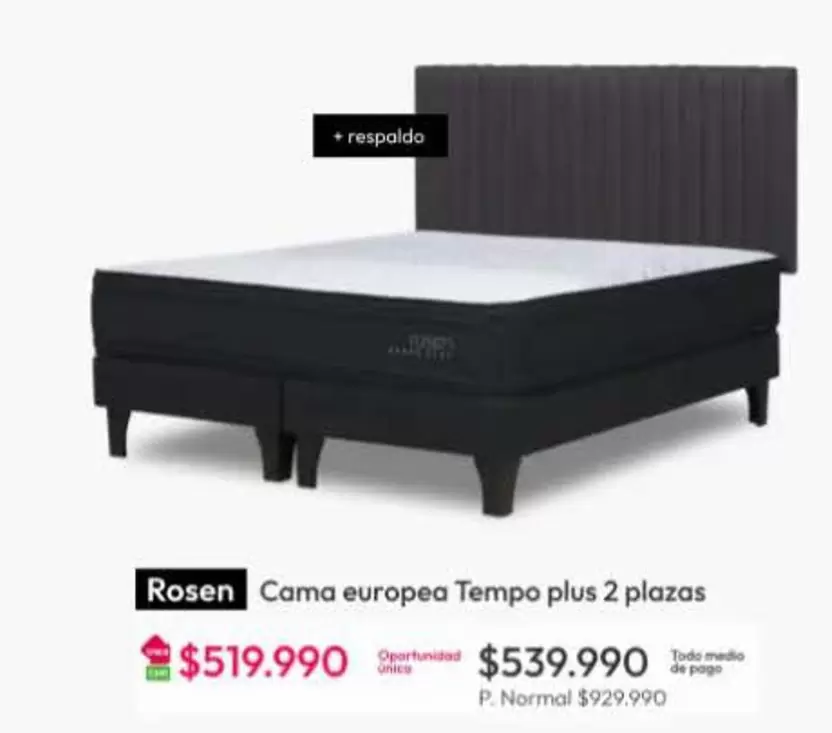 Rosen - Cama Europea Tempo Plus 2 Plazas