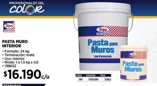Sipa - Pasta Muro Interior
