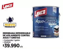 Lanco - Membrana Impermeable De Aislamiento Contra Agua Y Grietas