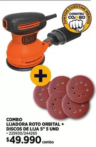 COMBO LIJADORA ROTO ORBITAL + DISCOS DE LLIA 5" 5u