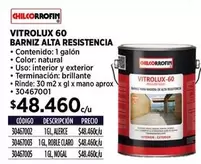 Chilcorrofin - Vitrolux 60 Barniz Alta Resistencia