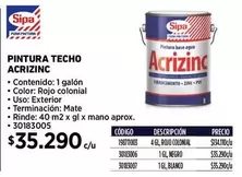 Sipa - Pintura Techo Acrizinc