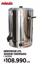 Maigas - Hervidor 27L 3000W Cromado