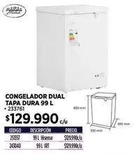 Hisense - Congelador Dual Tapa Dura