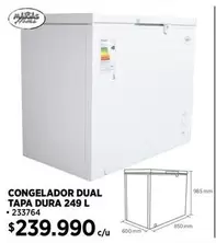 Congelador Dual Tapa Dura 249 L