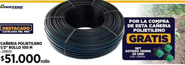 Hoffens - CANERAIS POLLETILENO 1/2" ROLO 100 M