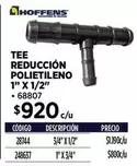 Hoffens - Tee Reducción Polietileno