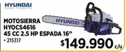 Hyundai - Motosierra 45 Cc 2.5 Hp Espada 16"
