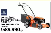 HP - Cortacésped Combustion 166 Cc 3,6 Hp 21" Con Recollector