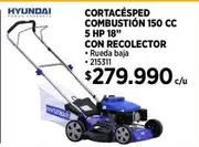 Hyundai - Cortacésped Combustion 150 Cc 5 Hp 18" Con Recollector