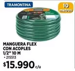 Tramontina - Manguera Flex Con Acoples 1/2" 10 M
