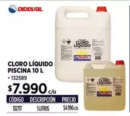 Cloro Líquido Piscina 10 L