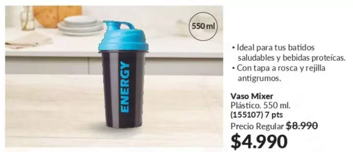Energy - Vaso Mixer Plastico