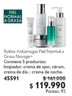 Novage - Rutina Antiarrugas Piel Normal A Grasa +