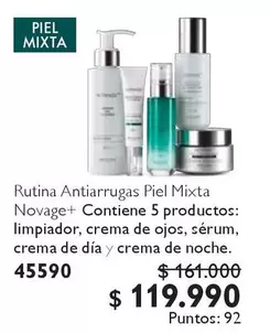 Novage - Rutina Antiarrugas Piel Mixta