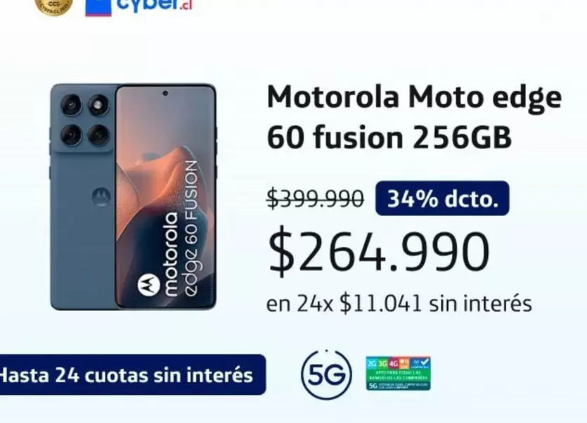 Motorola - Moto Edge 60 Fusion 256GB