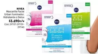 Nivea - Mascarilla Facial Urban Luminador, Hidratante O Detox