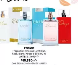 Etienne - Fragancia Femenina Light Blue, Rose, Blanc, Rouge O Elle 100 Ml, Antes